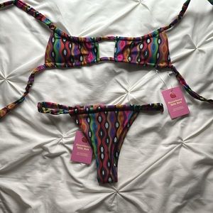 Strawberry Milk Mob “Let The Kids Play” Bikini BRAND NEW NEVER BEEN WORN W/TAGS